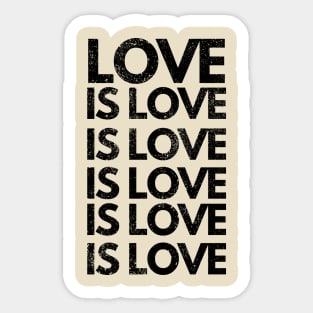 LGBTQ Gay Pride Flag Love Is Love Sticker